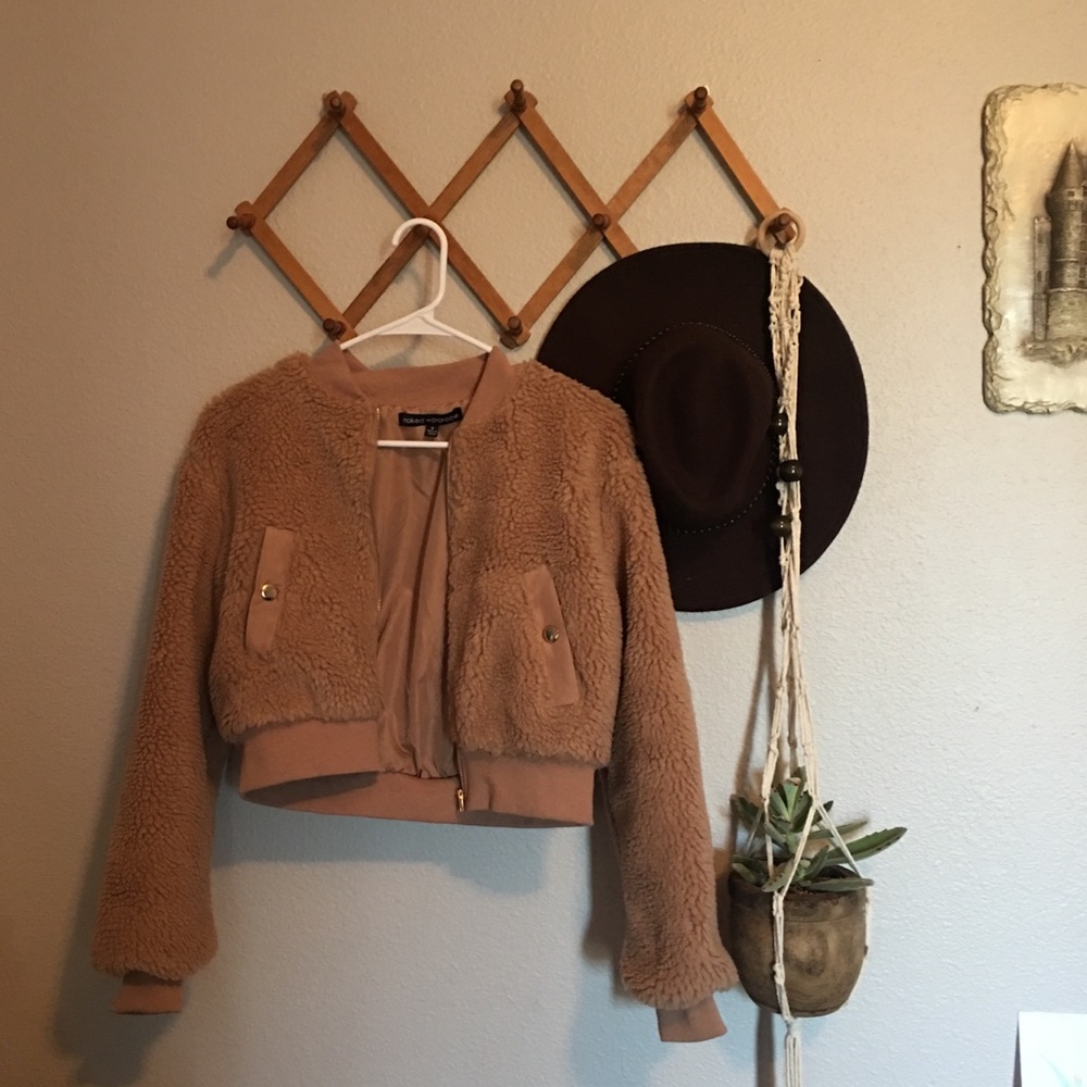 Faux bomber jacket
